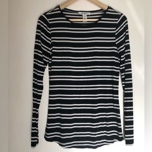 WHBM XS Black and White striped tee. So soft!